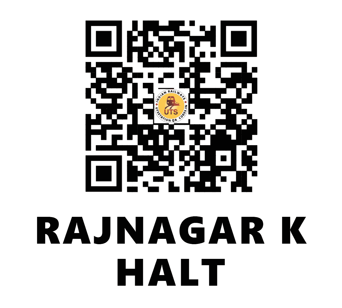 UTS QR Code for RAJNAGAR K HALT - RJAK - NC (MADHYA PRADESH)